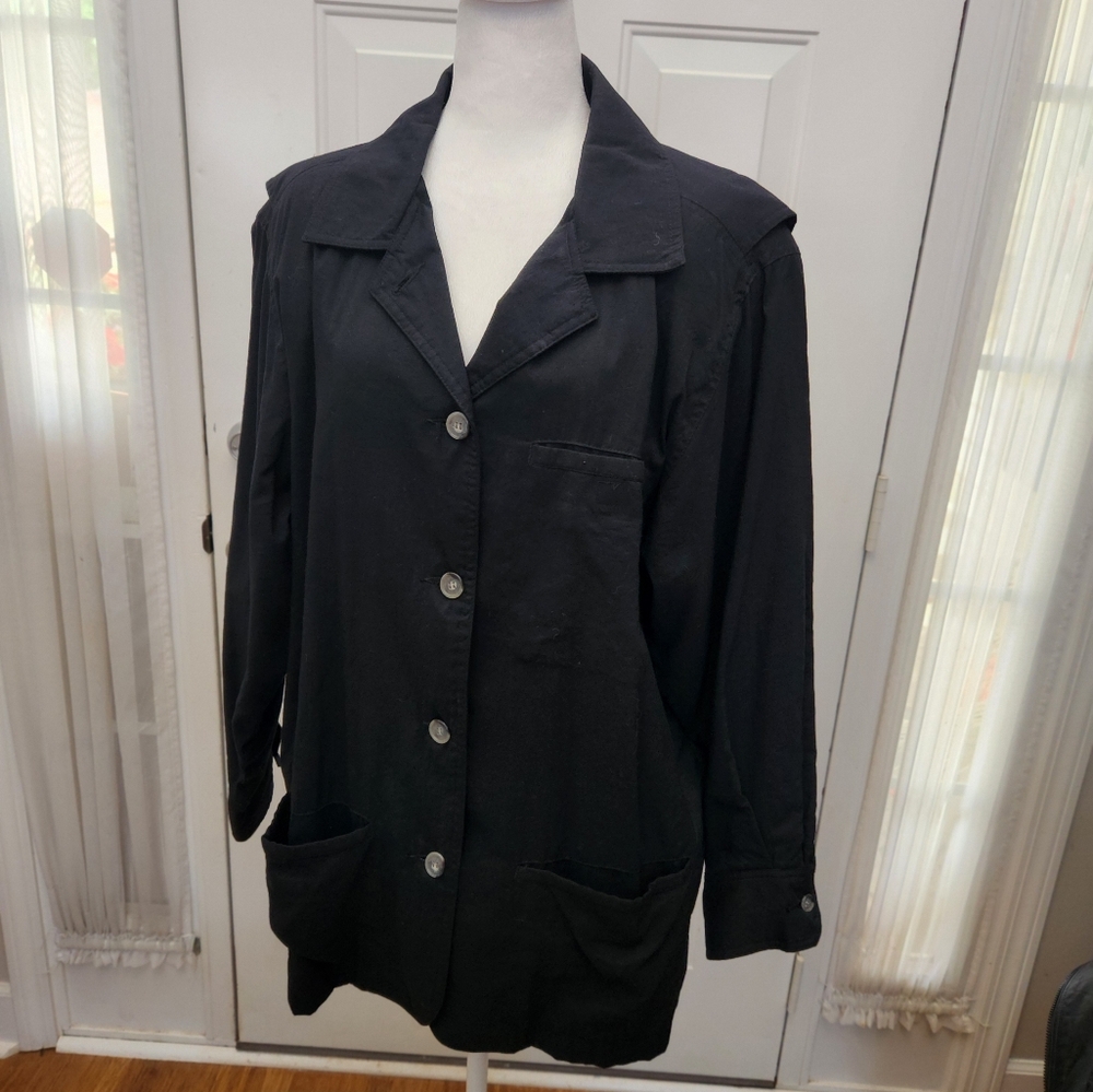 Women's Vintage Ruff Hewn Black Jacket ‎ Size Large